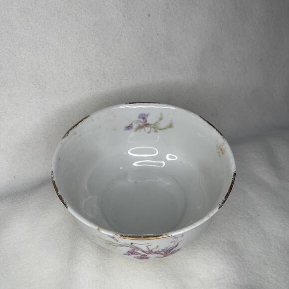 Warwick China Floral Lilac, Cranberry Bowl- MINOR CHIP ON LIP. SEE PICS - Picture 2 of 6